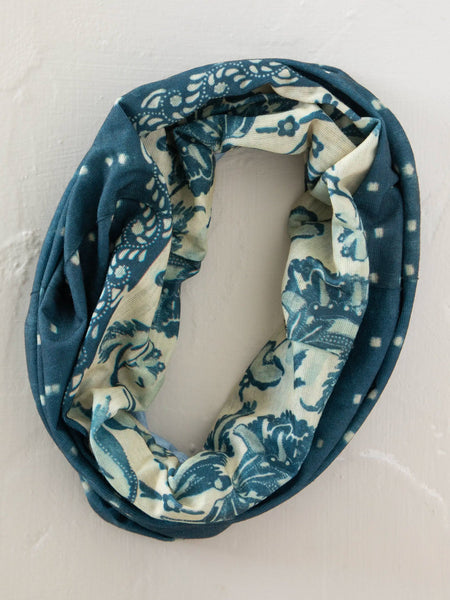 Indigo Shibori Boho Bandeau