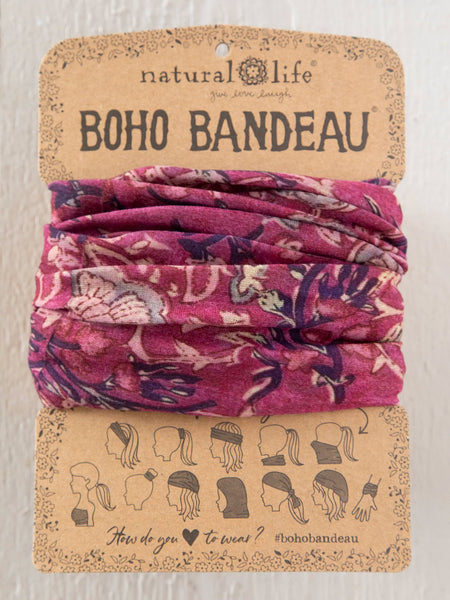 Mauve India Vines Full Boho Bandeau