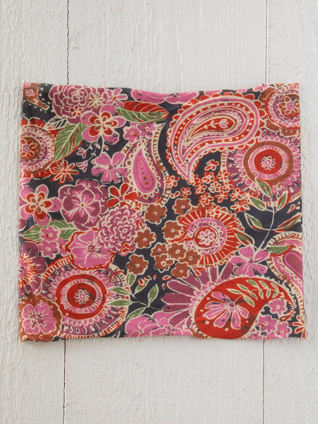 Black Sketched Paisley Half Boho Bandeau