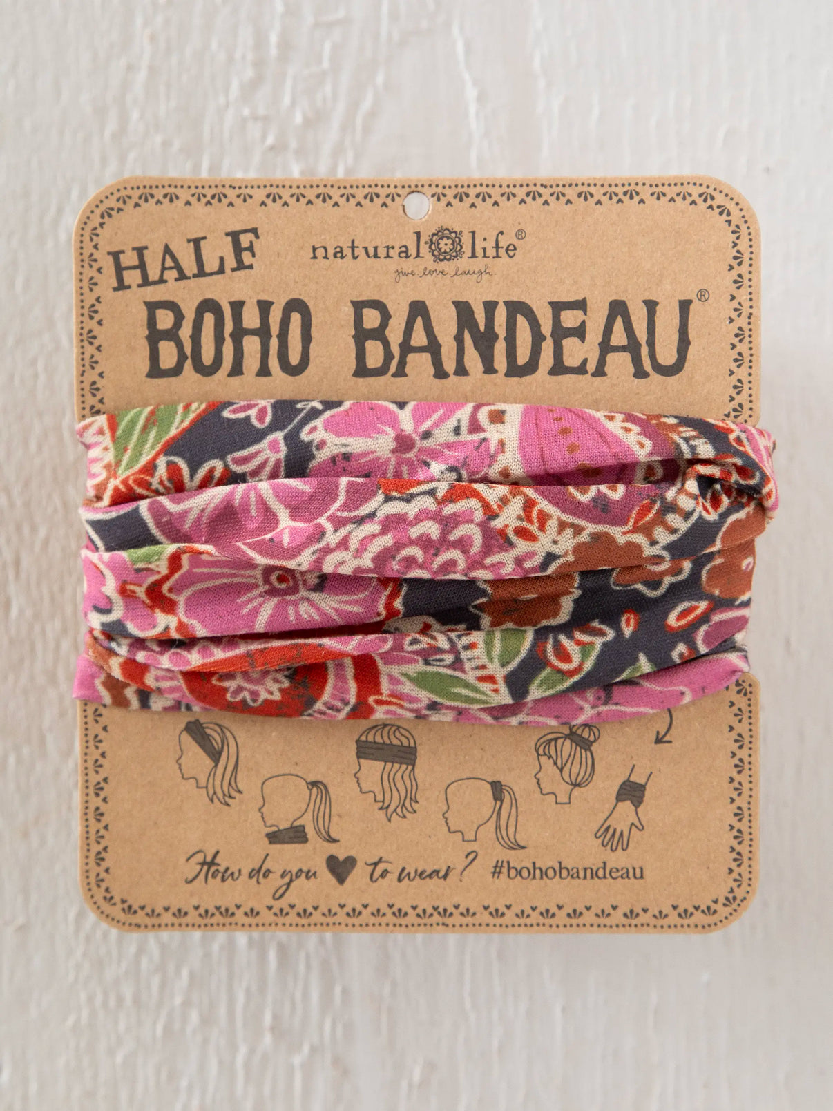 Black Sketched Paisley Half Boho Bandeau
