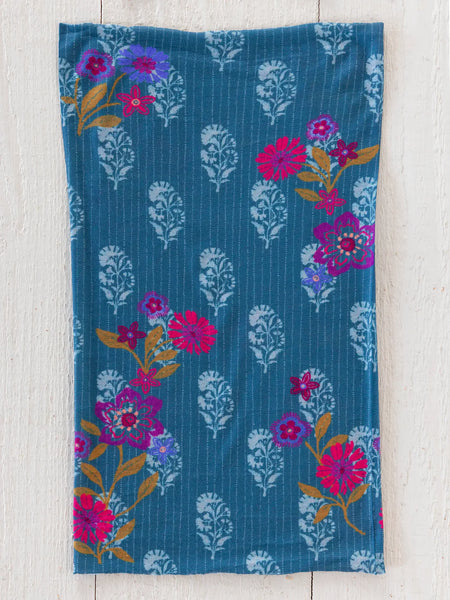 Block Stamp Indigo Full Boho Bandeau