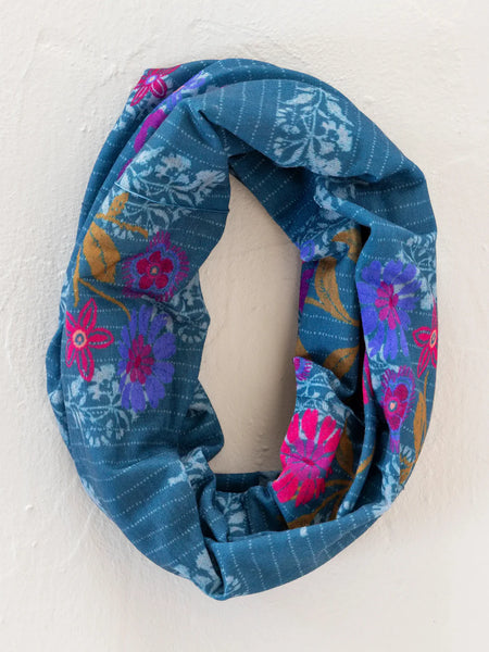 Block Stamp Indigo Full Boho Bandeau
