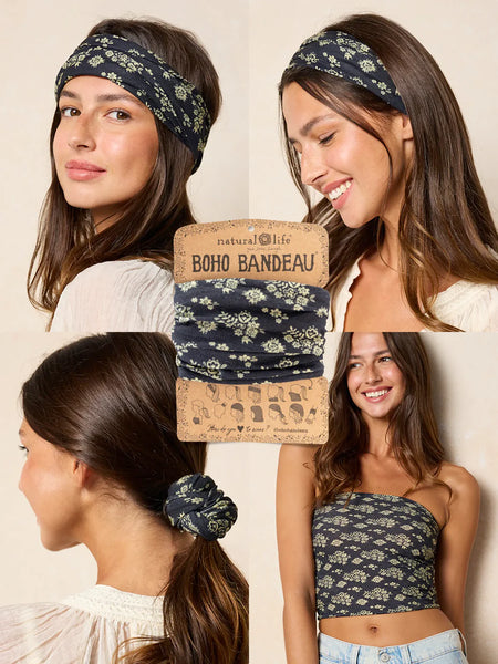 Black Cluster Medallions Full Boho Bandeau