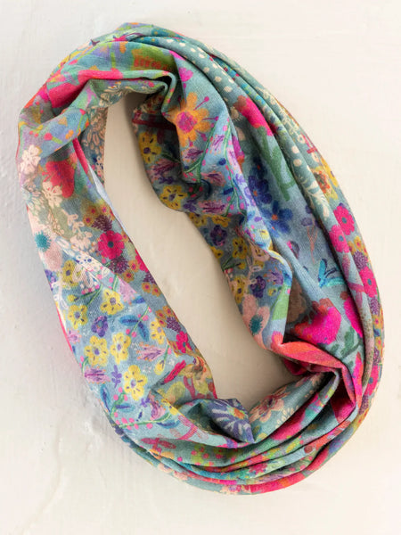 Blue Garden Patchwork Full Boho Bandeau