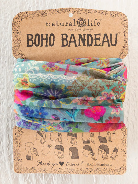 Blue Garden Patchwork Full Boho Bandeau