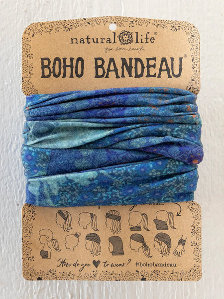 Navy Patchwork Full Boho Bandeau
