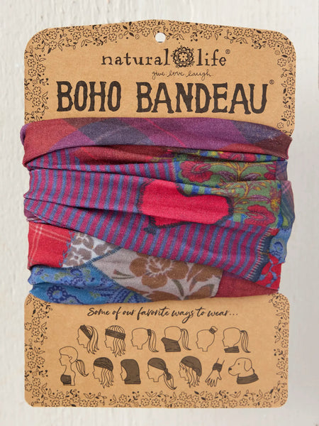 Aspen Patchwork Burgundy Full Boho Bandeau