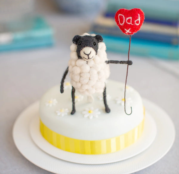 Father's Day Sheep with Heart Balloon