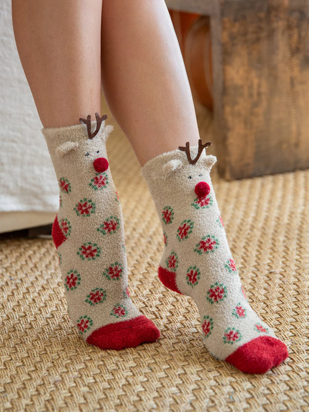 Reindeer Cozy Socks