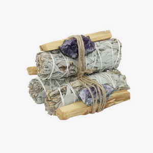 Amethyst Crystal Sage Bundle