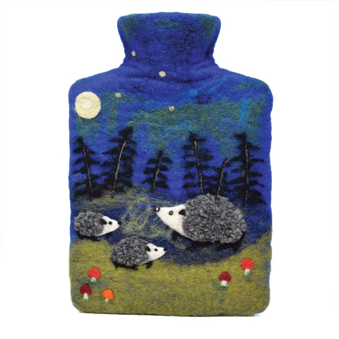 Hedgehogs Felt Hot Water Bottles