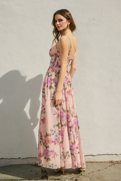 Sweet Candy Corset Flowy Maxi Dress