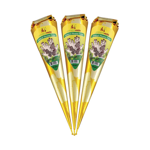 Ancientveda - Premium Gold Henna Cones (45 G)