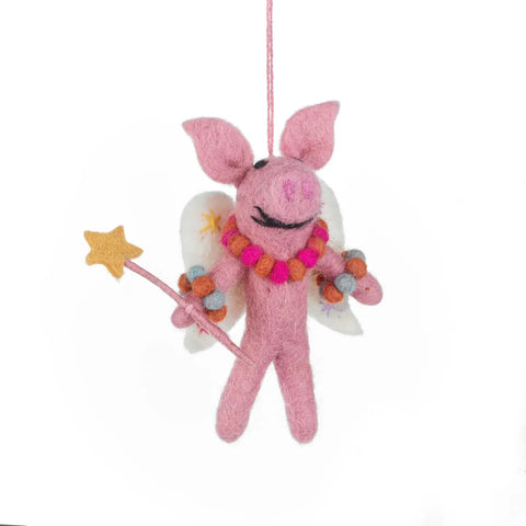 Penelope Porker Fairy Christmas Ornament