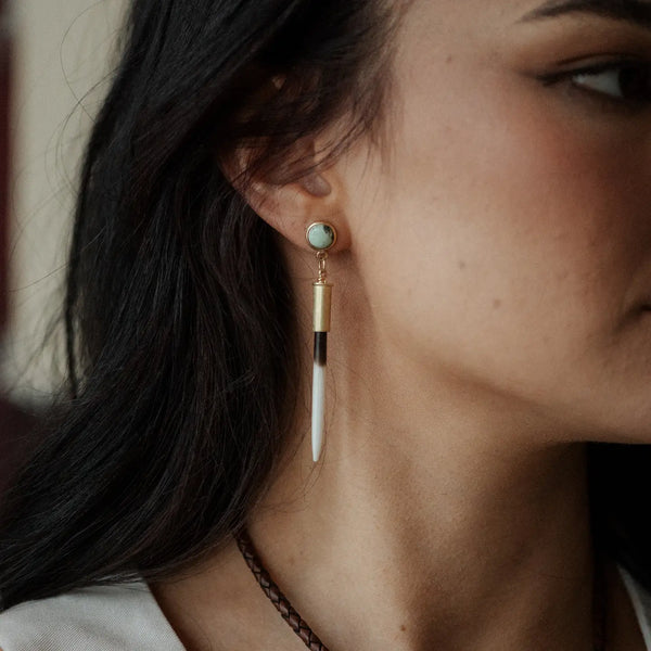 Yellowstone Beth Dutton Quill Studs - Turquoise Variant