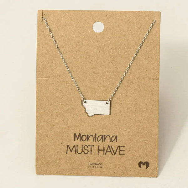 Montana State Pendant Necklace