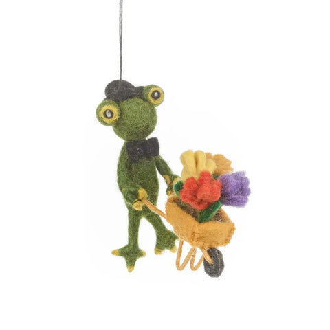 Fletcher the Florist Frog Ornament