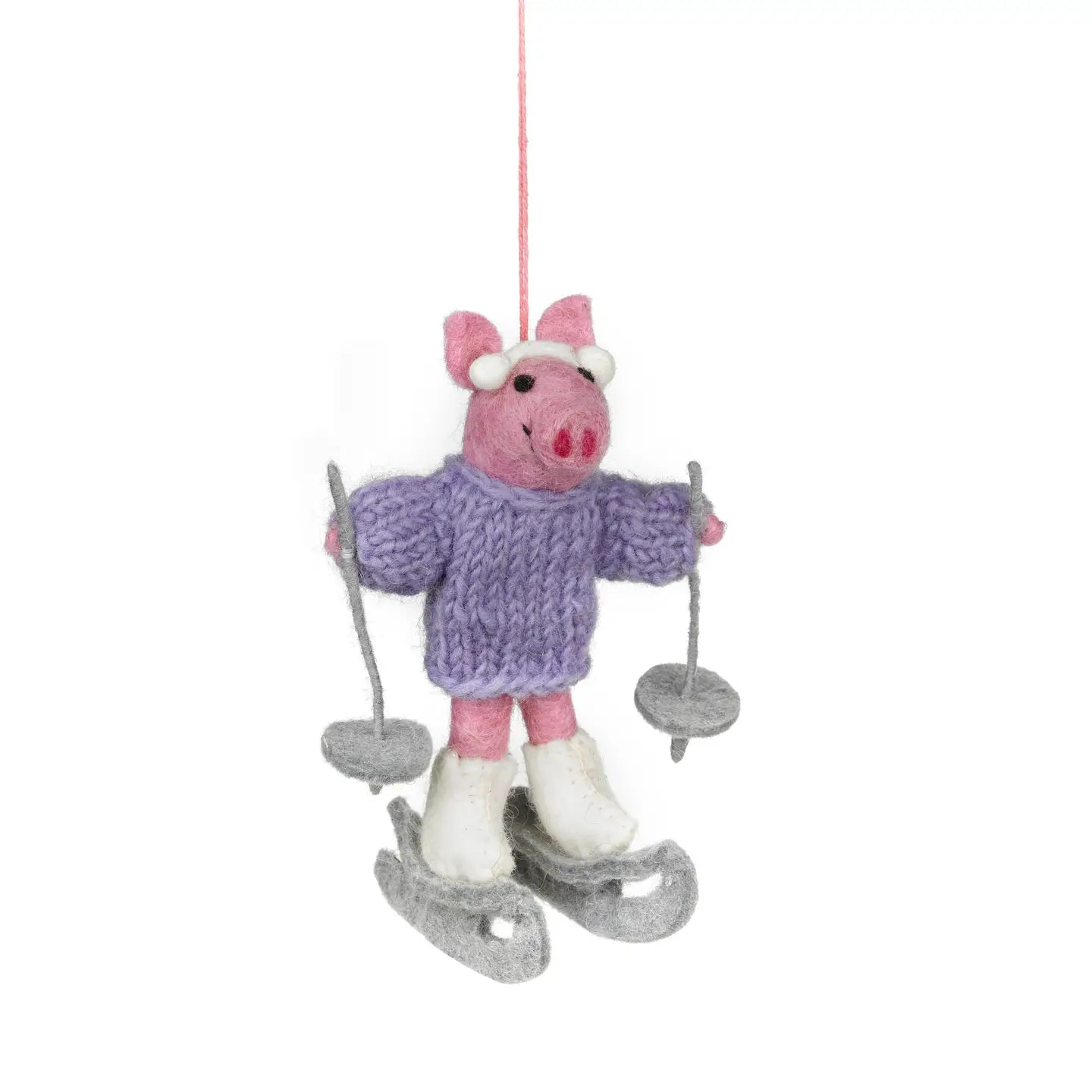 Neive the Skiing Pig Ornament