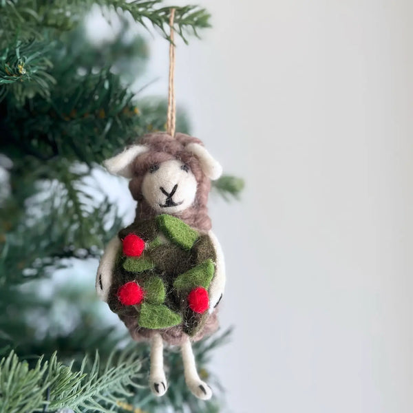 Felt Sheep Ornament Collection