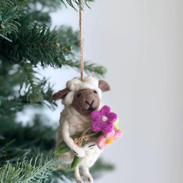Felt Sheep Ornament Collection