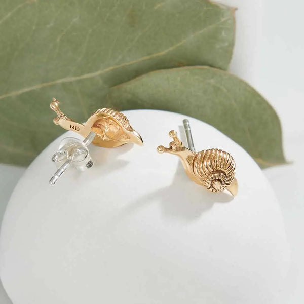 Tiny Snail Post Earrings