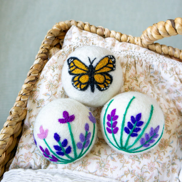 Butterfly Lavender Fields Eco Dryer Balls