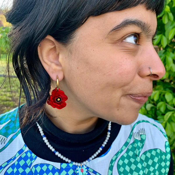 Poppy Flowers Earrings