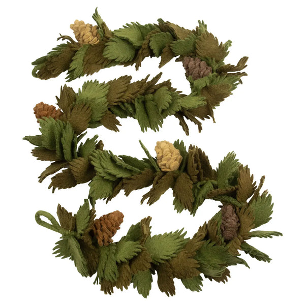 Pine Cone Green Felt Garland