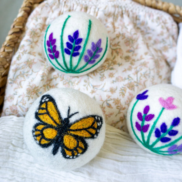 Butterfly Lavender Fields Eco Dryer Balls