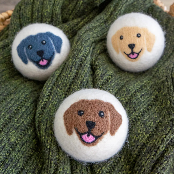 Happy Dogs Eco Wool Dryer Balls - Mix of 3