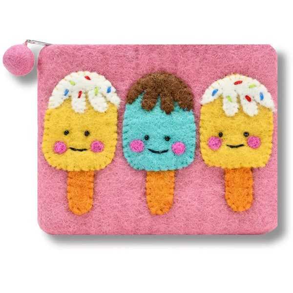 Popsicle Felted Coin Purse