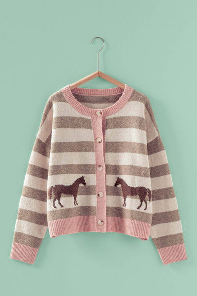 Striped Horse Cardigan