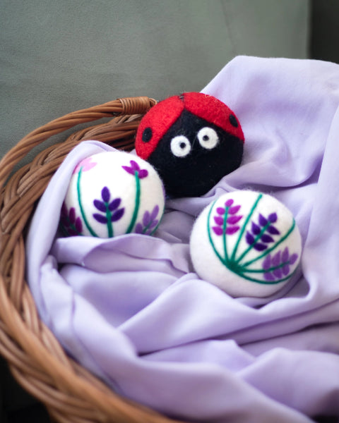 Ladybug Lavender Fields Eco Dryer Balls