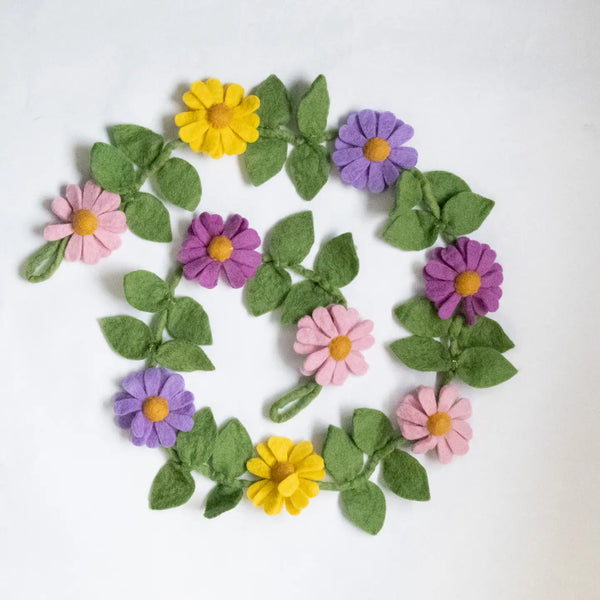 Purple, Pink and Yellow Daisy Garland