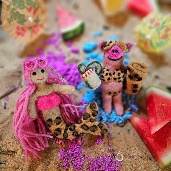 Misses Piggy Beach Ornament