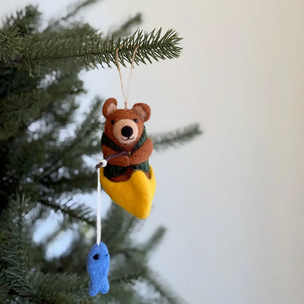 Bear Fishing Ornament