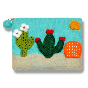 Desert Themed Felted Coin Purse