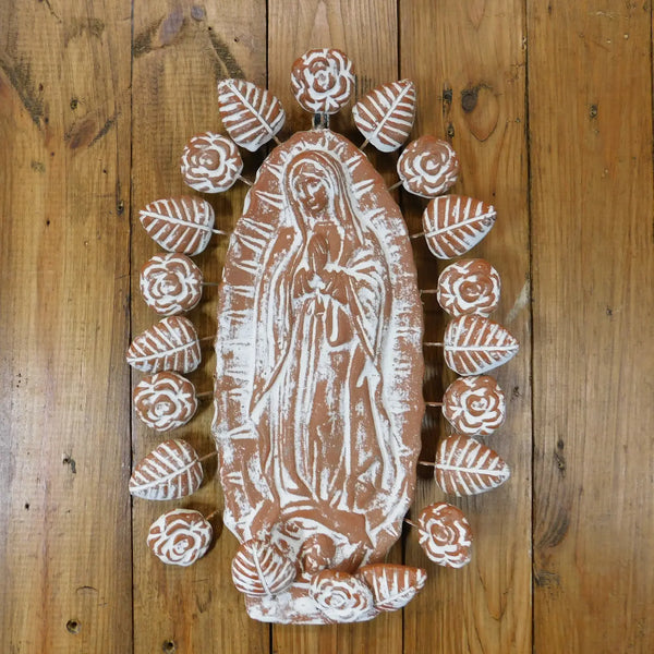 Clay Madonna Sculpture