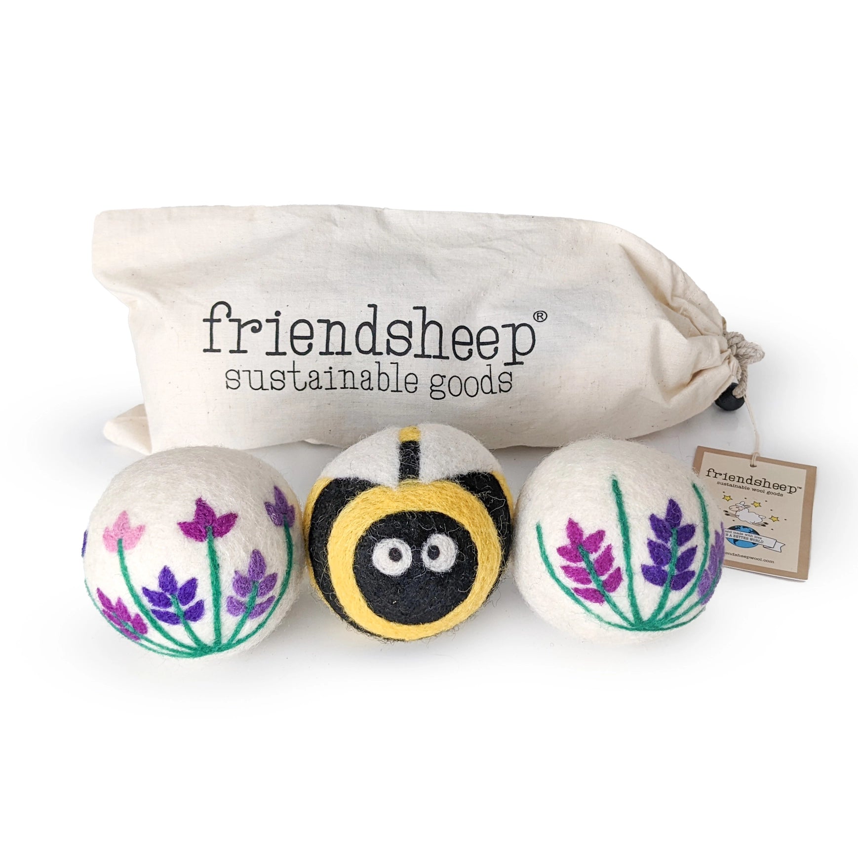 Bee Lavender Fields Eco Dryer Balls
