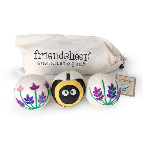 Bee Lavender Fields Eco Dryer Balls