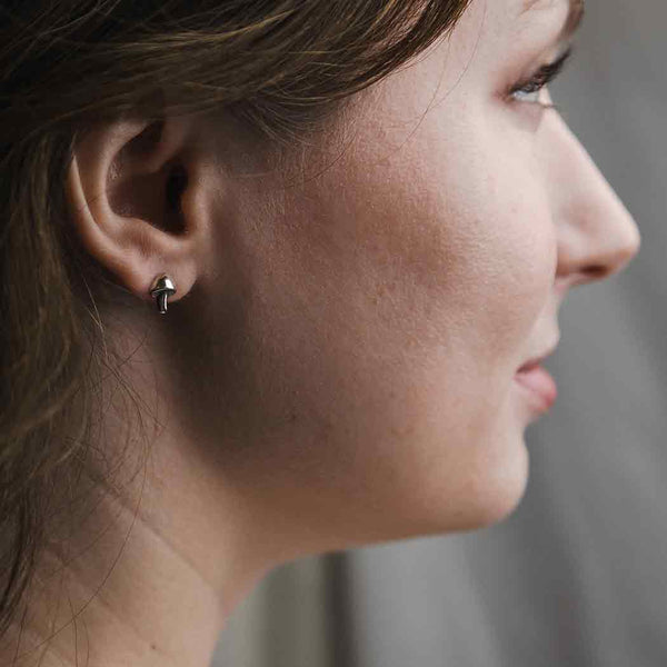Mushroom Post Earrings