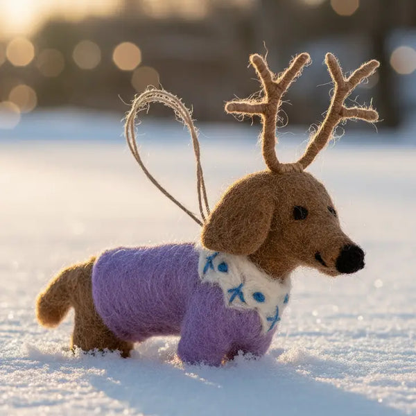 Rudy Dachshund Dog Ornament