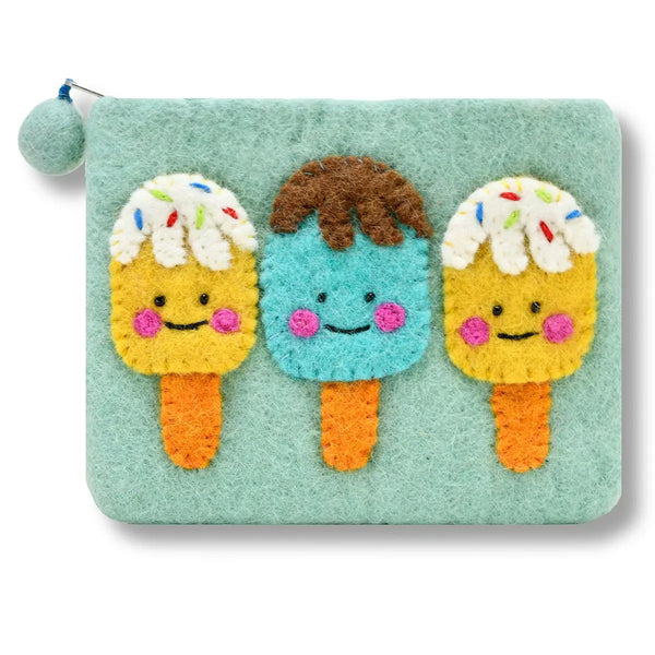 Popsicle Felted Coin Purse