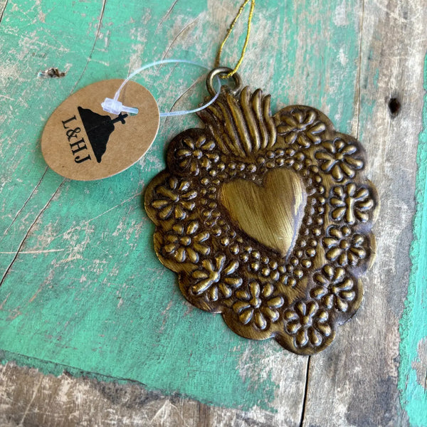 Small Floral Tin Sacred Hearts