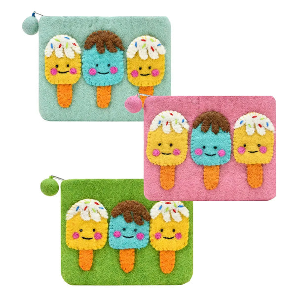 Popsicle Felted Coin Purse