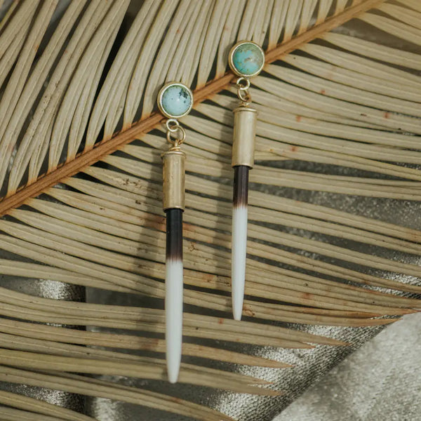 Yellowstone Beth Dutton Quill Studs - Turquoise Variant
