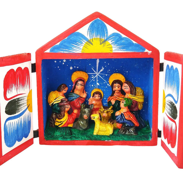 Wooden Nativity Retablo
