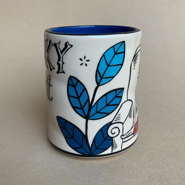 Lucky Cat with Mouse Cup - Large
