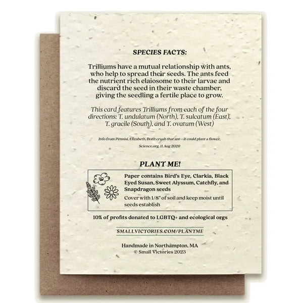 Trillium Compass Greeting Card