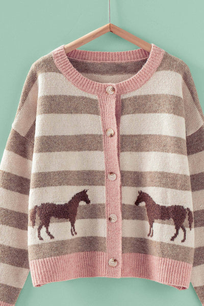 Striped Horse Cardigan
